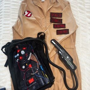Halloween Costume - Men’s Ghostbusters Tan Jumpsuit with Proton Pack - 2XL